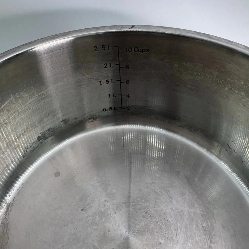 Set of 3 Cuisinart Stainless Steel High Impact Bonded Induction Ready Pans